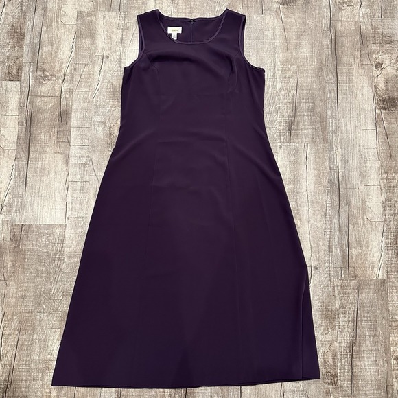 Talbots Sleeveless Sheath Dress Women's Size 20 Purple Plum Lined Career Formal - Picture 1 of 8